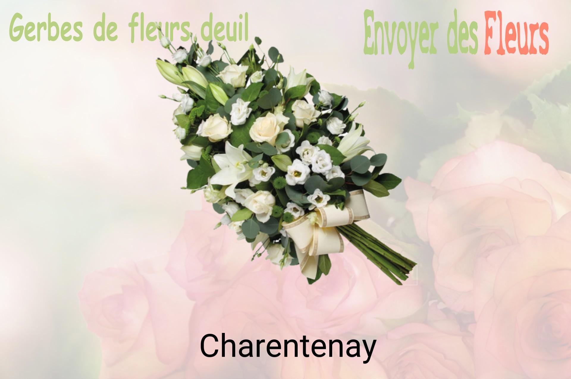 Gerbe de fleurs de deuil livrée à Charentenay
